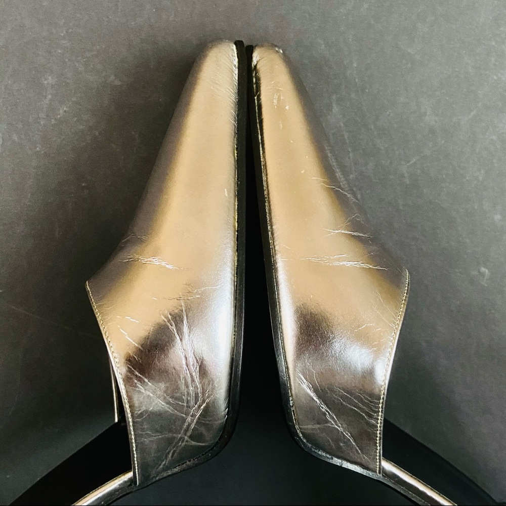 Gucci silver leather heels  ankle straps 37.5 - Picture 16 of 16